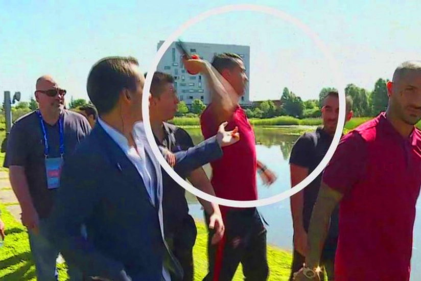 Angry Ronaldo throws a reporter’s microphone in a lake - VIDEO