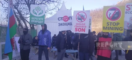 Protest continues on Khankandi-Lachin road, activists call to protect environment