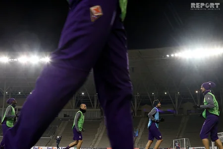 Qarabağ və Fiorentina oyundan əvvəl son məşqə çıxıb - FOTOREPORTAJ