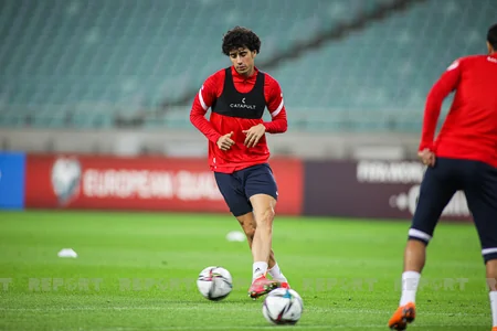 Azərbaycan millisi Portuqaliya ilə oyun öncəsi son məşqinə çıxıb