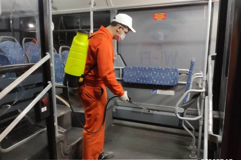 Sumqayıtda dezinfeksiya tədbirləri keçirilib - VİDEO - YENİLƏNİB