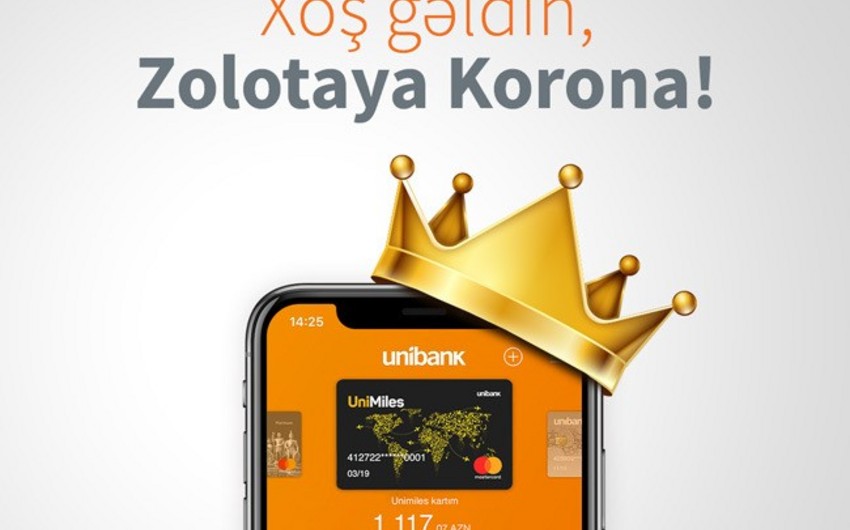 Unibank Mobile istifadəçiləri Zolotaya Korona” pulköçürmə sistemindən istifadə edə biləcəklər