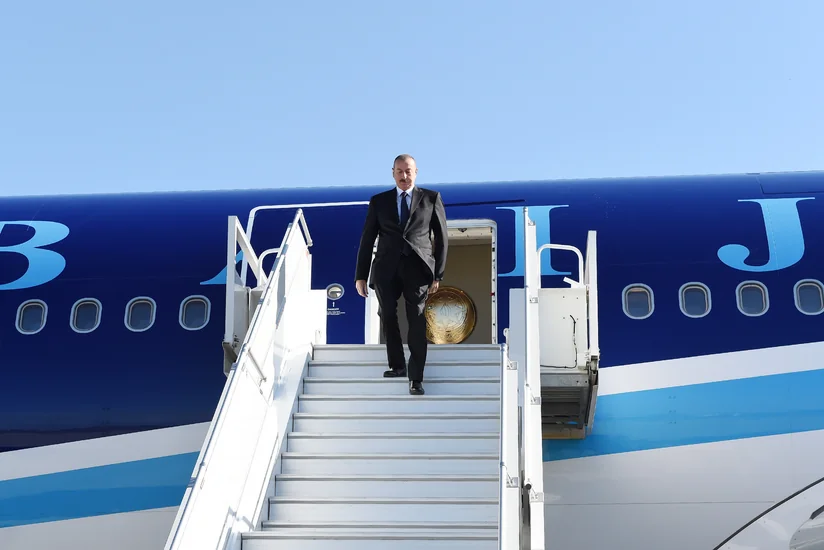 President Ilham Aliyev arrives in Sochi for visit