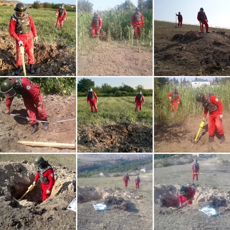 ANAMA Tovuzda 3 evin həyətini mərmilərdən təmizlədi