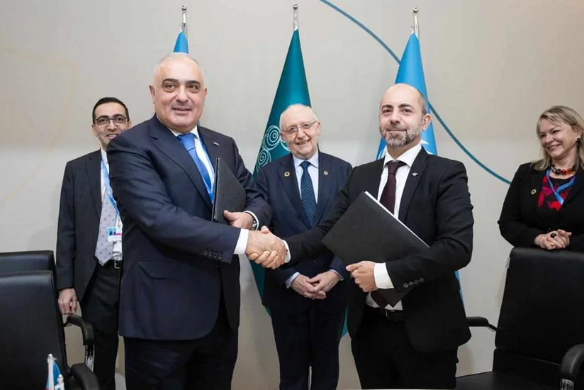 COP29 çərçivəsində “Silk Way Alat Free Economic Zone” şirkəti və ICAO arasında yaşıl hava limanı və karqo kəndinə dair strateji razılaşma imzalanıb