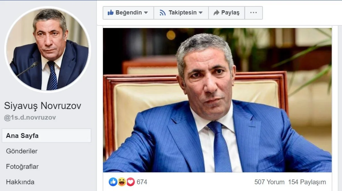 Сиявуш Новрузов создал страницу в Facebook: Свои мысли я больше буду озвучивать в соцсети