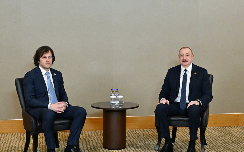 Prezident İlham Əliyev Antalyada Gürcüstanın Baş naziri ilə görüşüb - YENİLƏNİB
