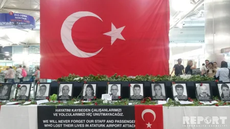 Memorial stand for victims erected in Istanbul Atatürk Airport - PHOTO REPORT
