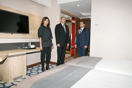 President Ilham Aliyev, first lady Mehriban Aliyeva view Lankaran Istisu and Health Center