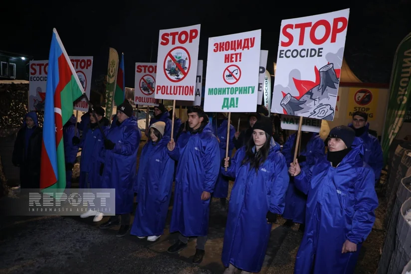 Акция на дороге Ханкенди-Лачын продолжается и в вечерние часы