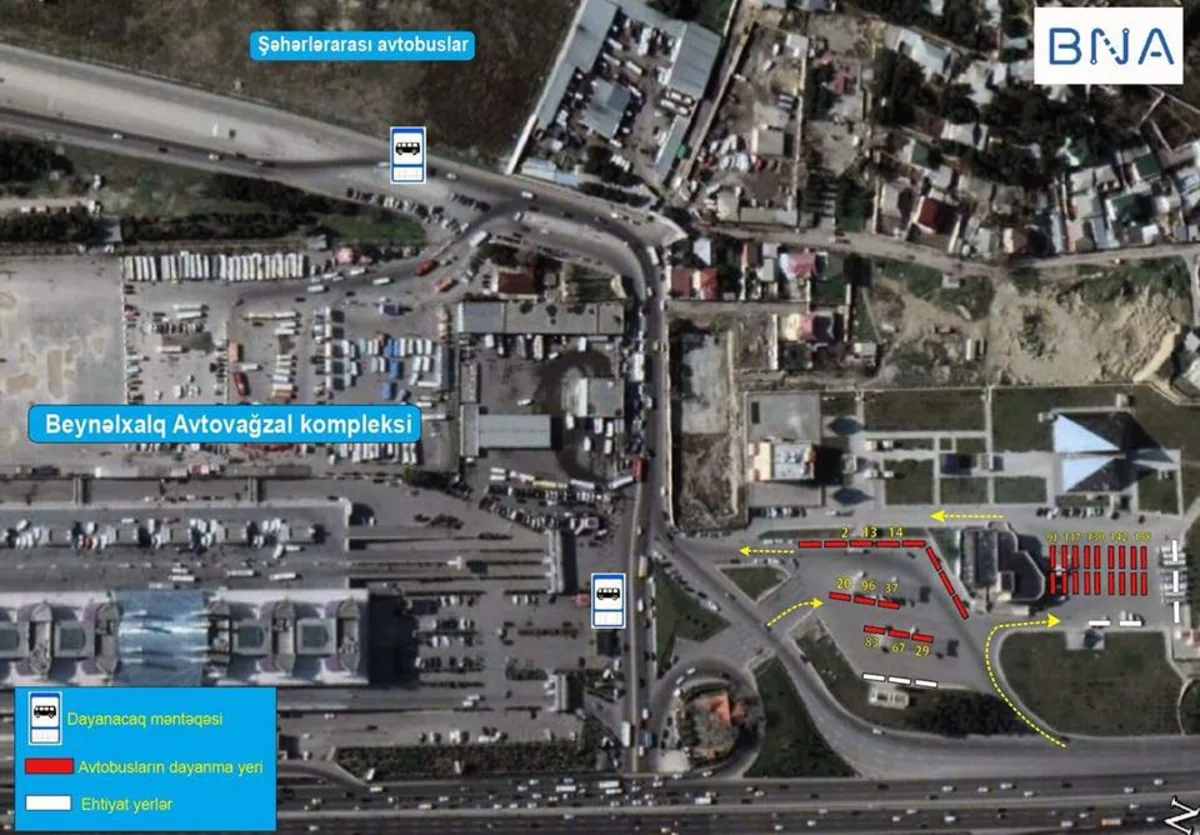 Bakıda 15 marşrut xətti üzrə avtobusların dayanacaq məntəqələri dəyişdirilib