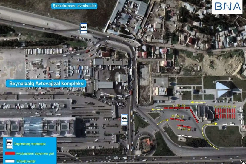 Bakıda 15 marşrut xətti üzrə avtobusların dayanacaq məntəqələri dəyişdirilib