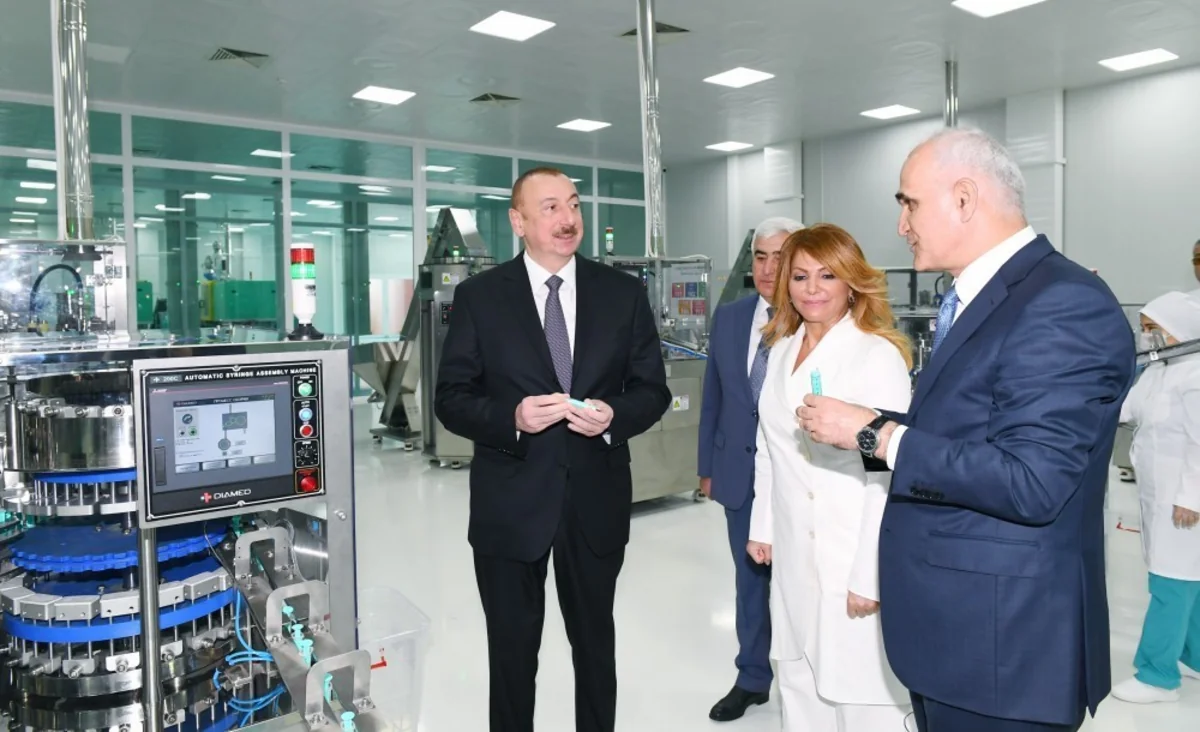 Prezident İlham Əliyev Pirallahı Sənaye Parkında şpris istehsalı zavodunun açılışında iştirak edib - ƏLAVƏ OLUNUB