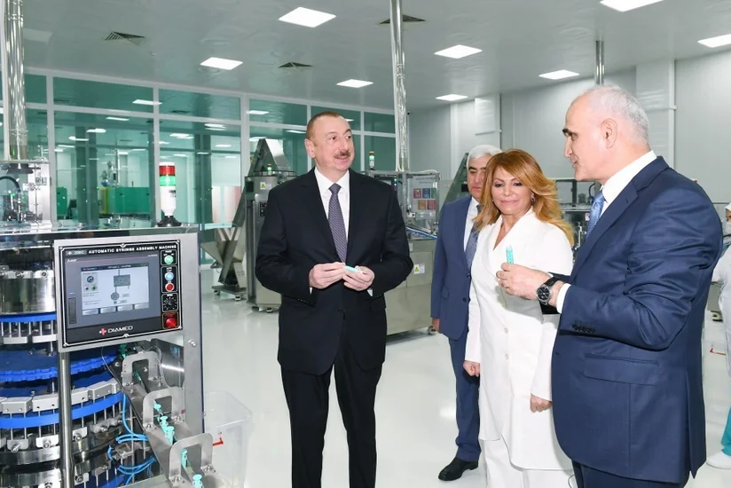 President Ilham Aliyev attends opening of “Diamed Co” syringe plant in Pirallahi Industrial Park