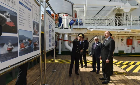 President Ilham Aliyev attends ceremony to launch “Jabrayil” and “Gubadli” ships