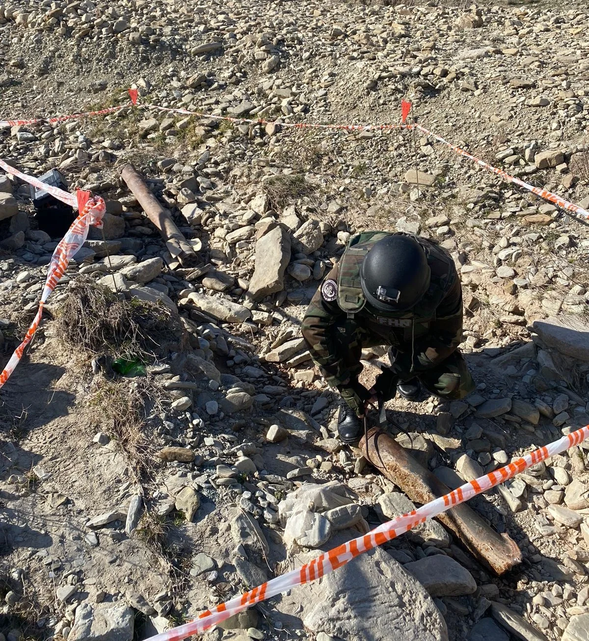 В Хызы обнаружен боеприпас