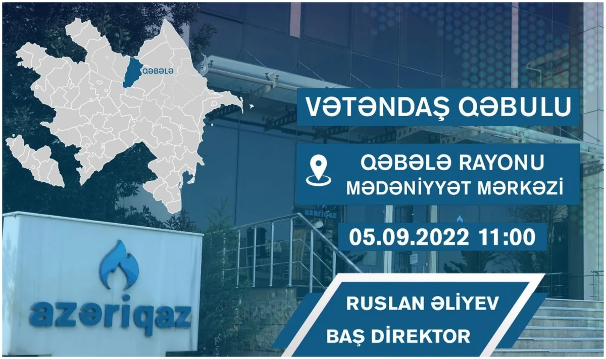 “Azəriqaz”ın baş direktoru Qəbələ və Oğuz sakinləri ilə görüşəcək