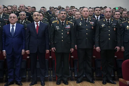Aprel döyüşlərinin ildönümünə həsr olunan mərasim keçirilib