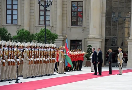 Official welcome ceremony held for Turkish President in Azerbaijan