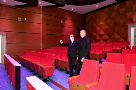 Ilham Aliyev attends inauguration of new building of Ganja State Drama Theater