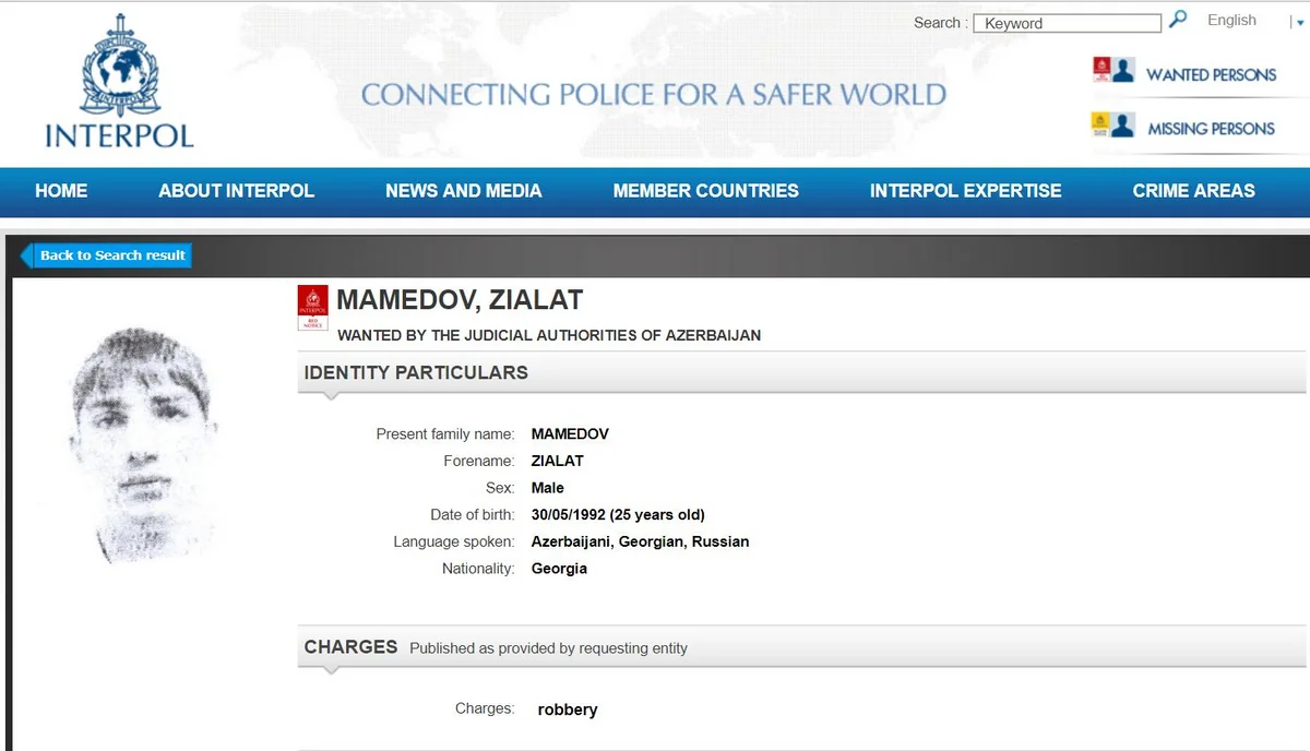 Azerbaijan includes Georgian citizen to international wanted list