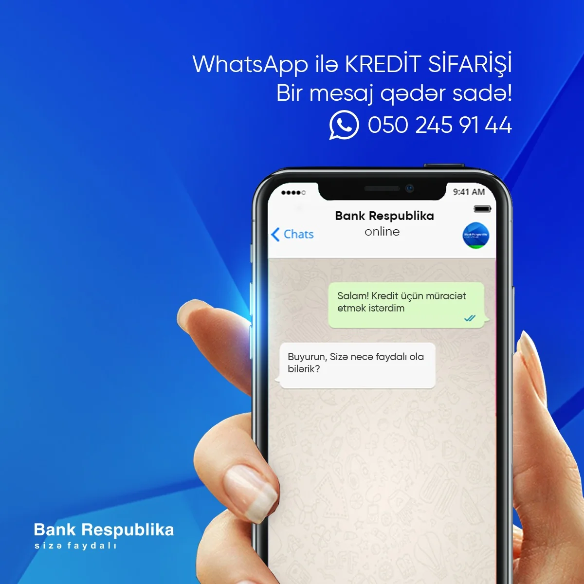 Клиенты Банк Республика смогут заказать кредит через WhatsApp