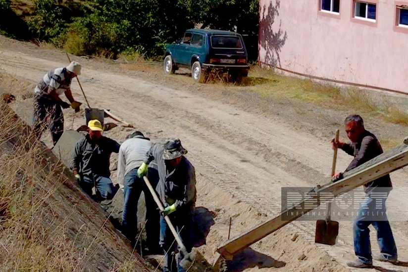Naxçıvanın daha bir ucqar yaşayış məntəqəsində yol infrastrukturu yenidən qurulur