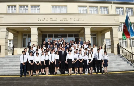 President Ilham Aliyev inaugurates secondary school No 28 in Mashtagha