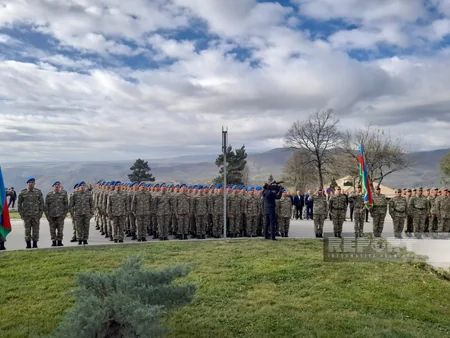 Laçın şəhərində Zəfər Günü münasibətilə Bayraq yürüşü keçirilib