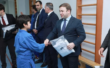 Kaspi Liseyinin Ağ şəhər filialında cüdo zalının açılışı olub