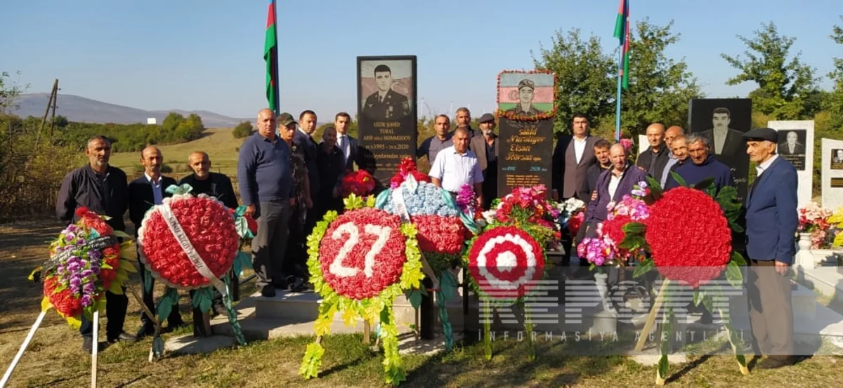 Oğuzda Vətən müharibəsi şəhidinin adına lövhə qoyulub