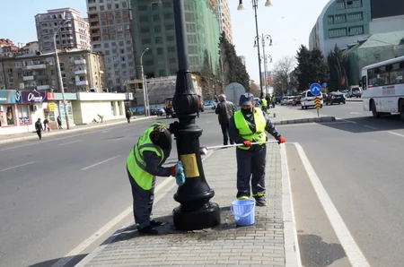 Bakının 545 küçəsi yuyulub