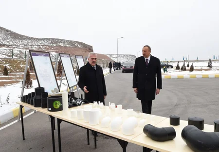 President Ilham Aliyev inaugurates drinking water supply and sewage systems in Julfa and surrounding villages