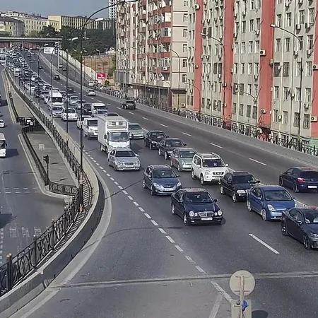 Bakının bir sıra yollarında tıxac var - SİYAHI