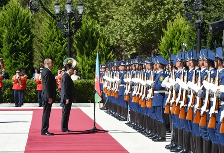Official welcoming ceremony held for the Turkmen president
