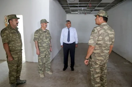 Azerbaijan Defense Minister visited several military units being under construction in the frontline zone -  VIDEO
