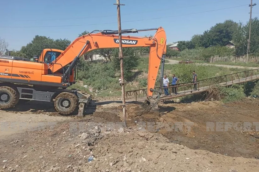 Biləsuvarın Xırmandalı kəndində zibillik ərazi təmizlənib