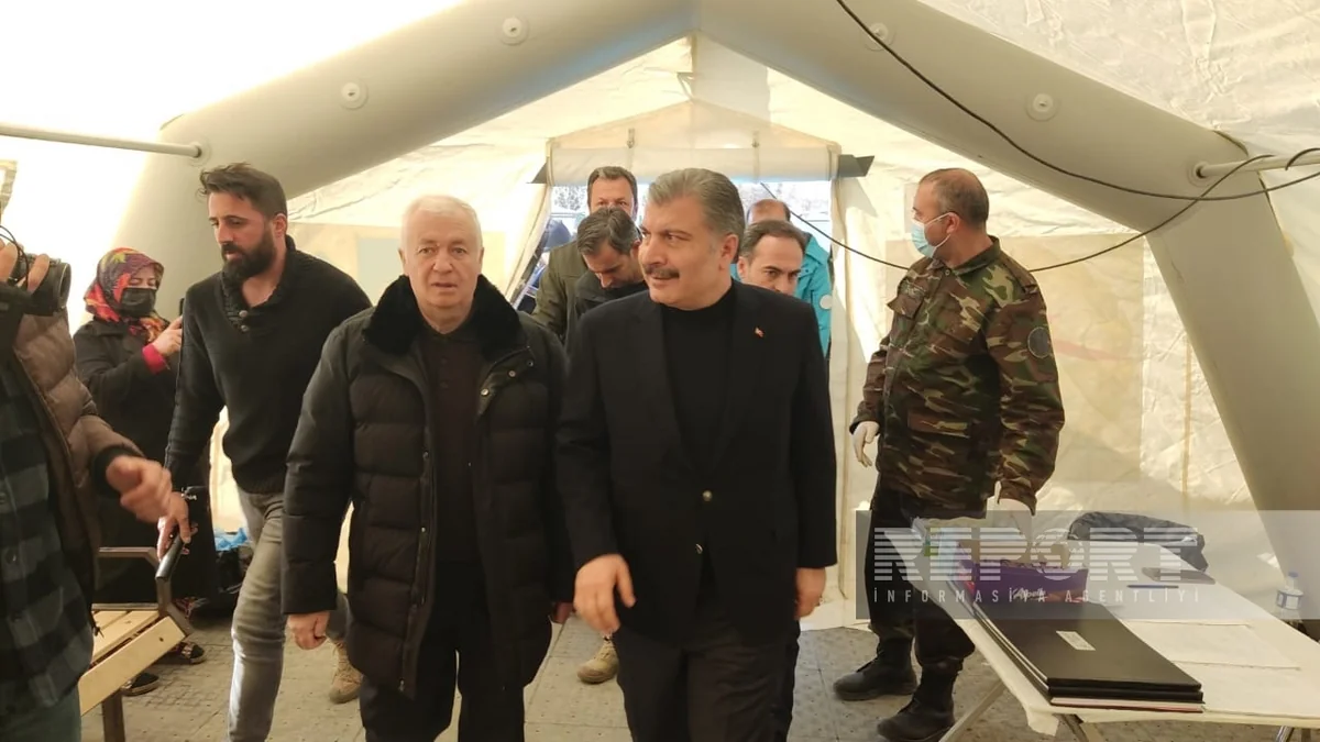 Fəxrəddin Koca FHN-in Kahramanmaraşdakı mobil səhra hospitallarında olub