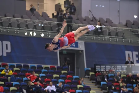 Bakıda batut gimnastikası üzrə Dünya Kubokuna start verilib - FOTOREPORTAJ