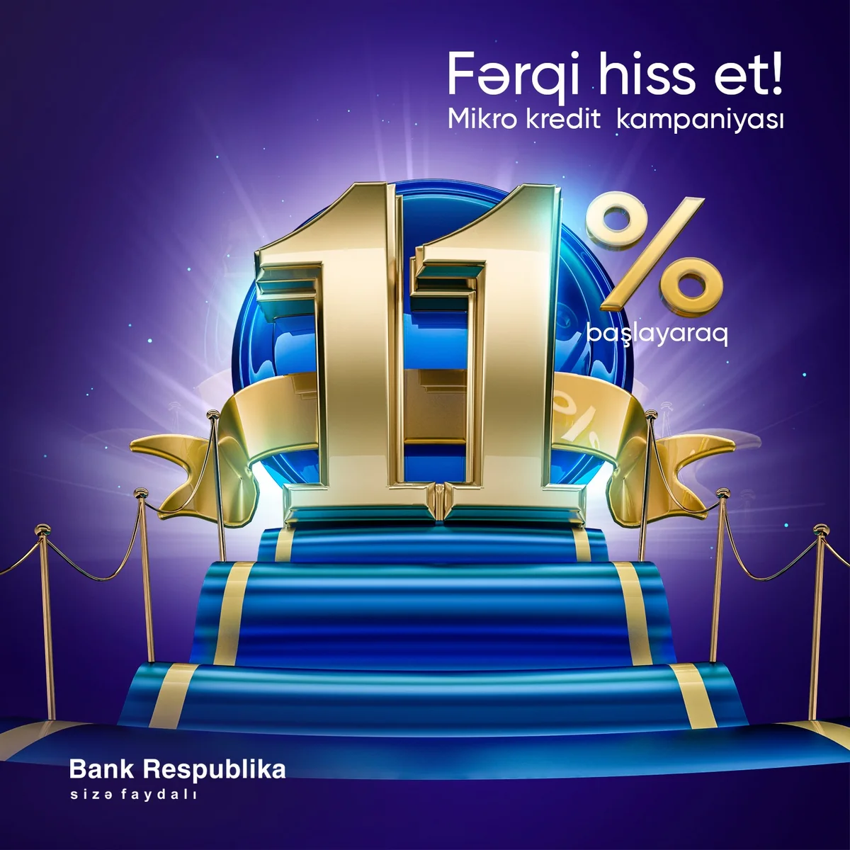 Bank Respublika mikro kreditlər üzrə faiz dərəcəsini endirib
