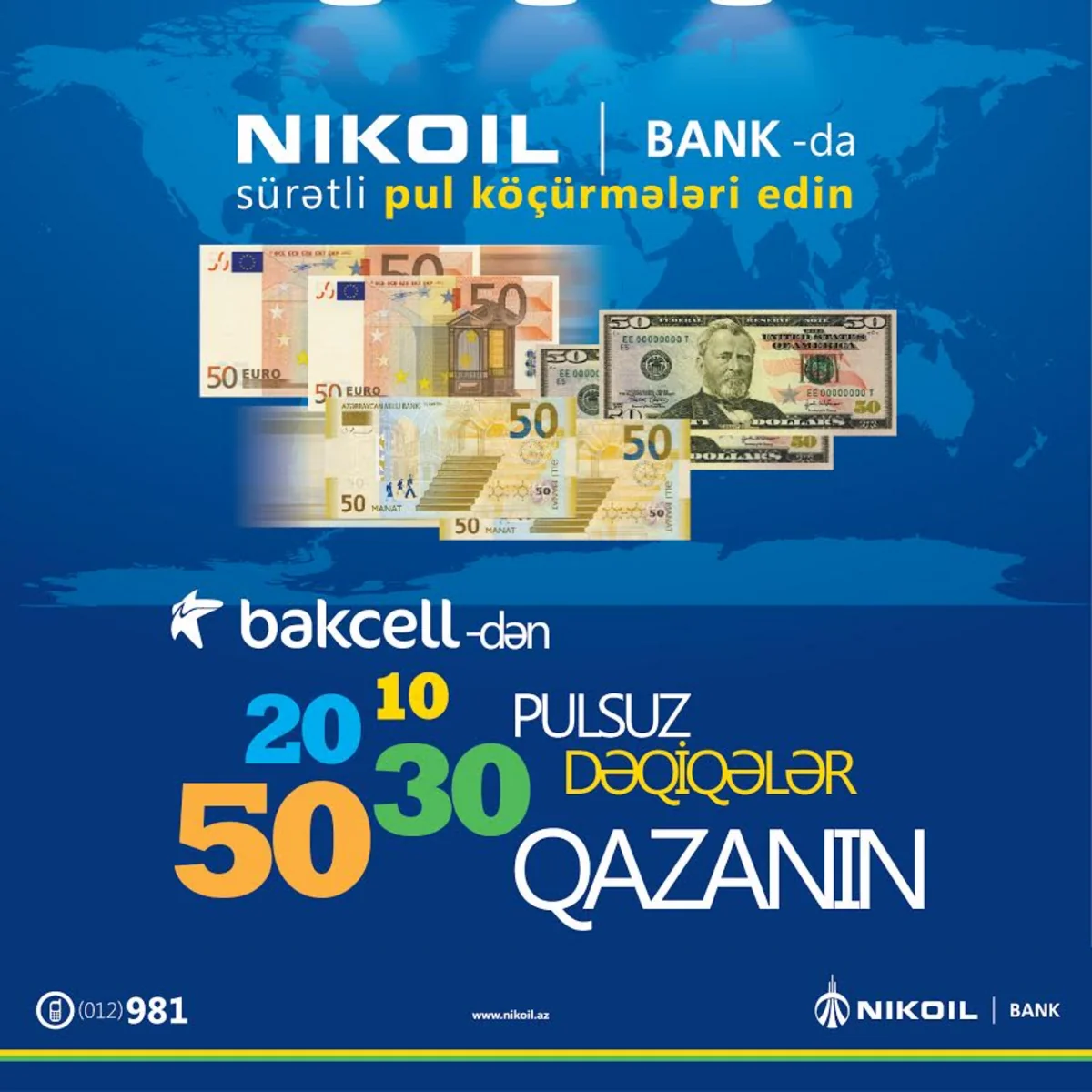 Nikoil Bank Pulsuz danışıq dəqiqələri aksiyasını davam edir