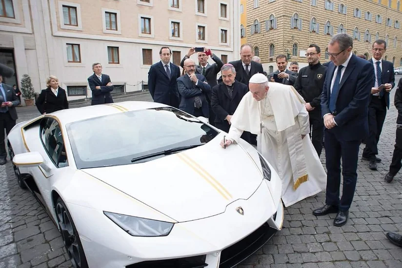 Pope Francis selling his new Lamborghini