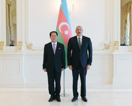 Azərbaycan Prezidenti KXDR-in yeni səfirinin etimadnaməsini qəbul edib - YENİLƏNİB