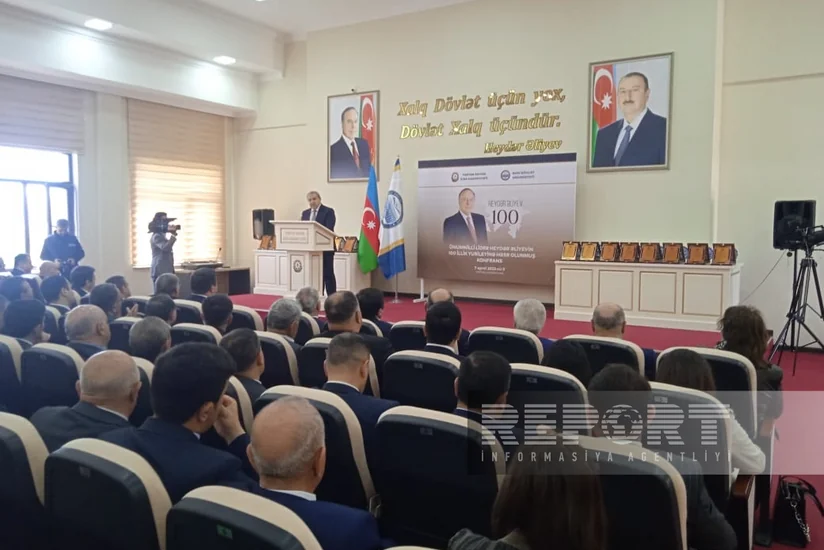 BDU alimləri Tərtər məktəblilərinə Heydər Əliyevin irsi ilə bağlı mühazirə deyiblər