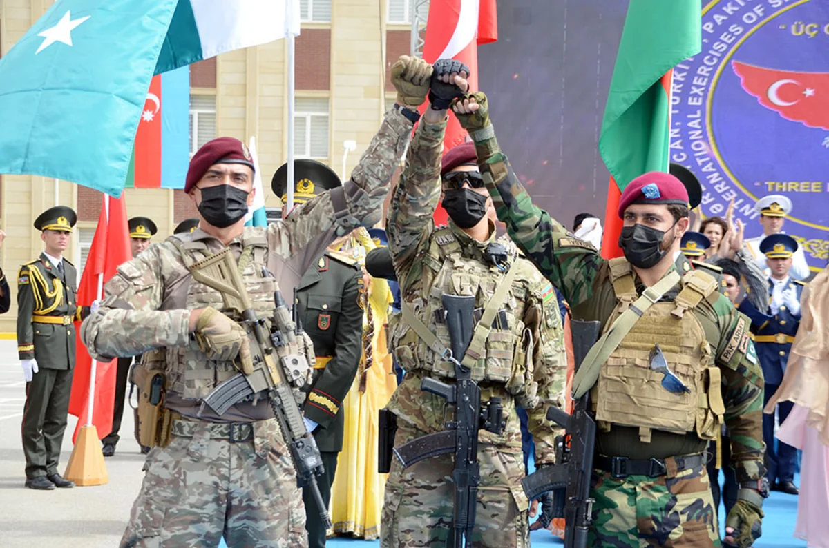 Solemn opening of 'Three Brothers - 2021' international exercises held in Baku