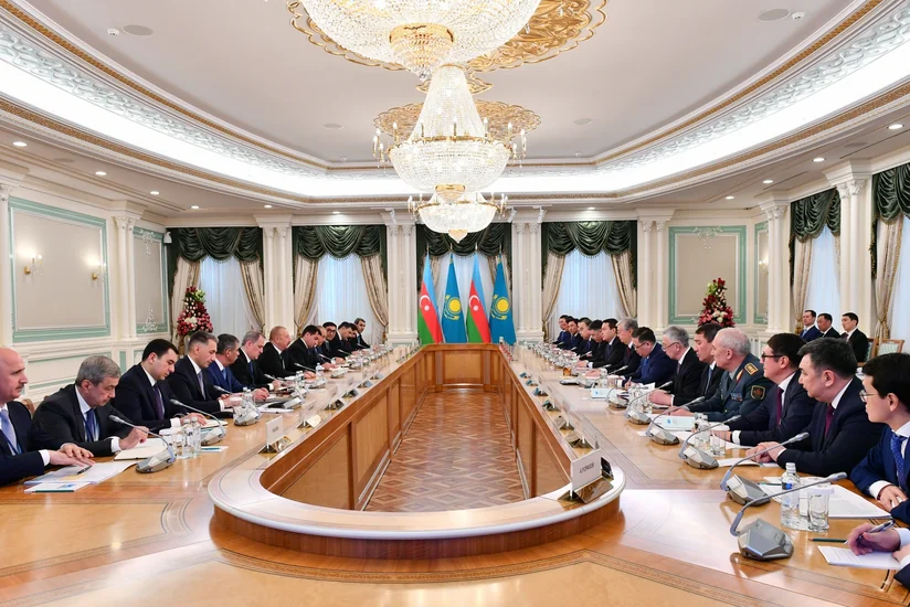 Azərbaycan və Qazaxıstan prezidentlərinin geniş tərkibdə görüşü olub - YENİLƏNİB-2