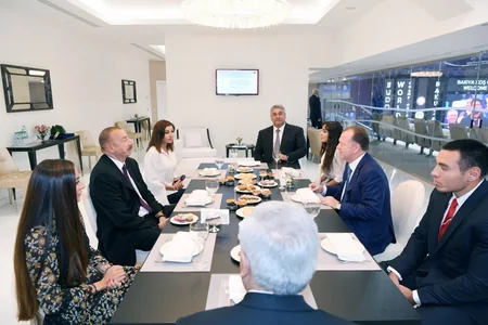 Prezident İlham Əliyev Beynəlxalq Cüdo Federasiyasının rəhbəri ilə görüşüb