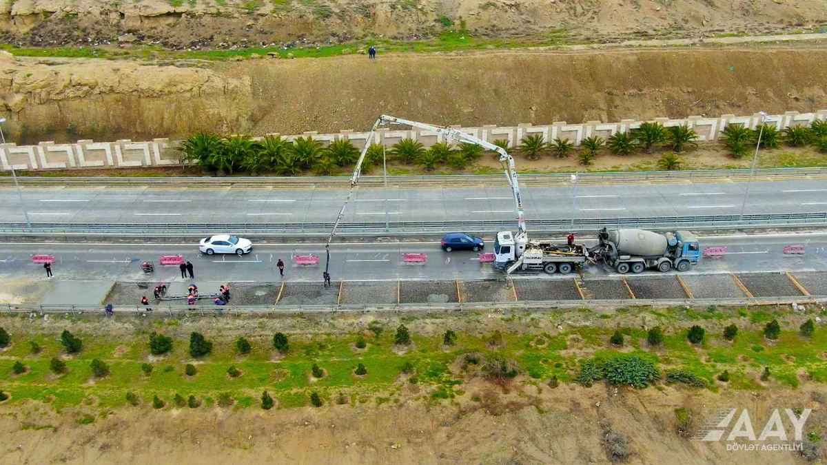 Zığ-Hava limanı avtomobil yolunda təmir-bərpa işləri aparılır