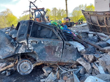 Photos from Ukraine's Uman, devastated by Russian missiles