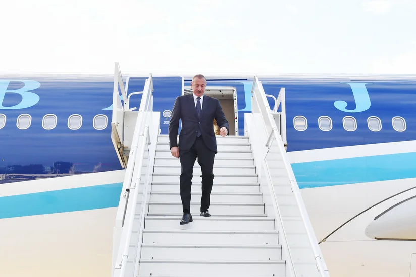 President of Azerbaijan arrives in Albania